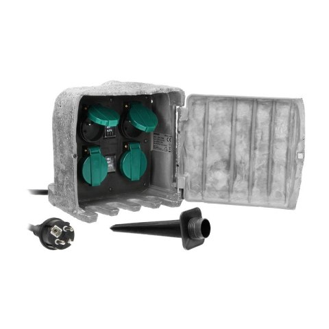 GNIAZDO OGRODOWE KAMIEŃ 4X2P+Z, 3X1,5MM ORNO GNIAZDO OGRODOWE KAMIEŃ 4X2P+Z, 3X1,5MM ORNO