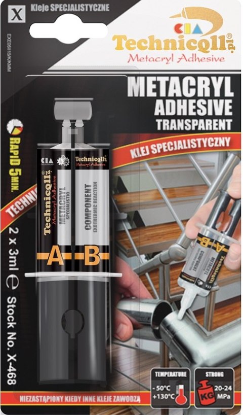 KLEJ METAKRYLOWY 2*3ML TECHNICQLL KLEJ METAKRYLOWY 2*3ML TECHNICQLL