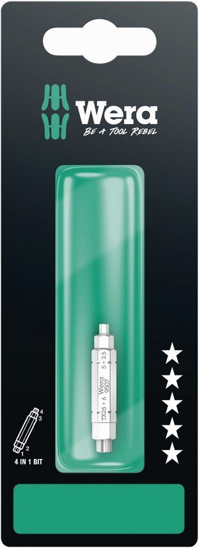 BIT 4W1 9507 SB, NA BLISTRZE, 2.5,5,6,TX25 X 37 MM WERA BIT 4W1 9507 SB, NA BLISTRZE, 2.5,5,6,TX25 X 37 MM WERA