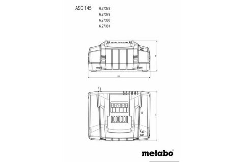 ŁADOWARKA ASC 145 12-36 V AIR COOLED METABO ŁADOWARKA ASC 145 12-36 V AIR COOLED METABO