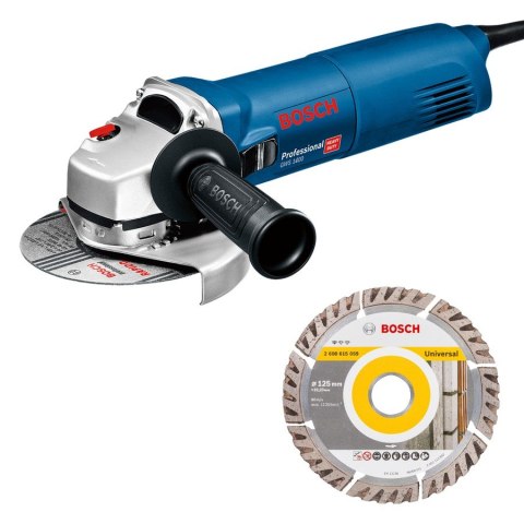 SZLIFIERKA KĄTOWA 125MM GWS 1400 1400W + TARCZA DIAMENTOWA BOSCH
