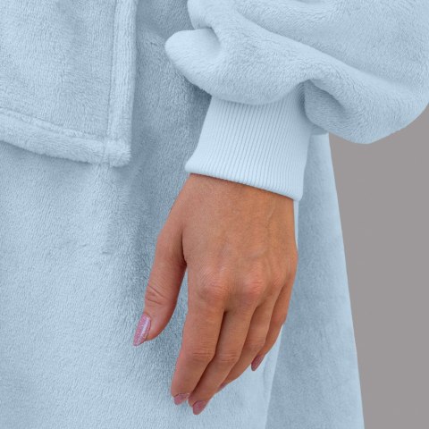 Bluzair Bluza Koc z Kapturem XXL Ciepła Błękit 4w1 Bluzair Bluza Koc z Kapturem XXL Ciepła Błękit 4w1