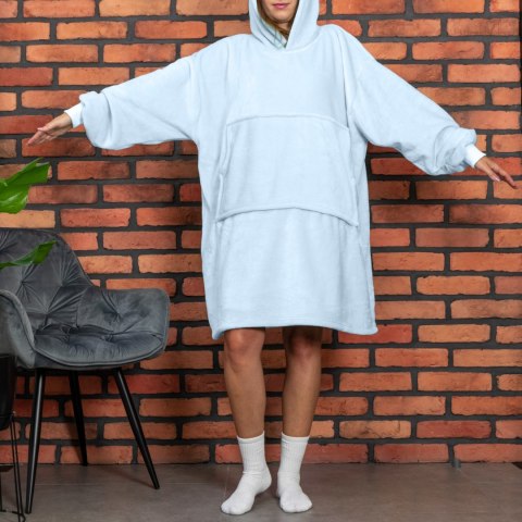 Bluzair Bluza Koc z Kapturem XXL Ciepła Błękit 4w1 Bluzair Bluza Koc z Kapturem XXL Ciepła Błękit 4w1