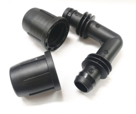 Kolano Złącze QJ 16-16 mm Wciskano Skręcana Kolano Złącze QJ 16-16 mm Wciskano Skręcana