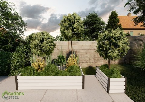 Kwietnik Rabata Metalowa KB-4 40x50x100 cm Drewnopodobne Garden Steel Kwietnik Rabata Metalowa KB-4 40x50x100 cm Drewnopodobne Garden Steel