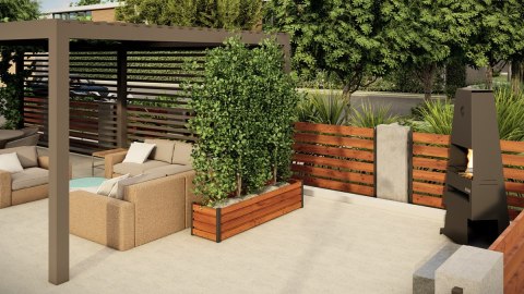 Kwietnik Rabata Metalowa KD-6 60x50x200cm Drewnopodobne Garden Steal Kwietnik Rabata Metalowa KD-6 60x50x200cm Drewnopodobne Garden Steal