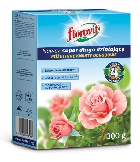 Nawóz Długodziałający do Róż i Kwiatów Balkonowych 300g Florovit Nawóz Długodziałający do Róż i Kwiatów Balkonowych 300g Florovit