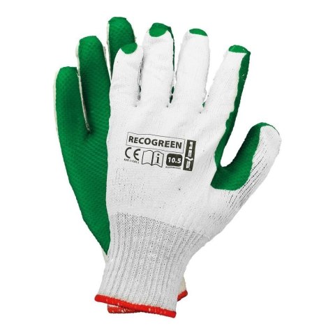 Rękawice Ochronne Powlekane Gumą, Zielone (RECOGREEN) Rękawice Ochronne Powlekane Gumą, Zielone (RECOGREEN)