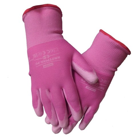 Rękawice Ochronne z Poliestru, Powlekane Pioliuret. (RHOTPINK-PU_RW6) Rękawice Ochronne z Poliestru, Powlekane Pioliuret. (RHOTPINK-PU_RW6)