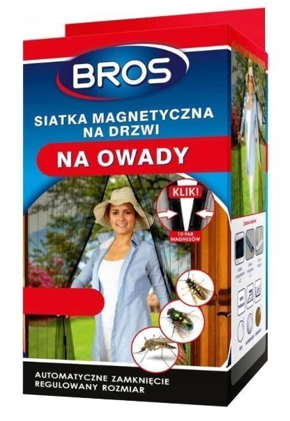 Siatka na Drzwi Magnetyczna 160x220 Biała BROS