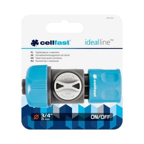 Szybkozłączka 3/4" z Zaworem IDEAL Cellfast Szybkozłączka 3/4" z Zaworem IDEAL Cellfast