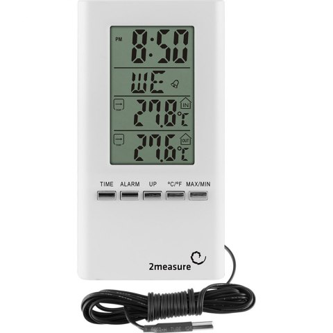 Termometr Zegar Elektroniczny Temperatura Wewnętrzna i Zewnętrzna 172802 Termometr Zegar Elektroniczny Temperatura Wewnętrzna i Zewnętrzna 172802