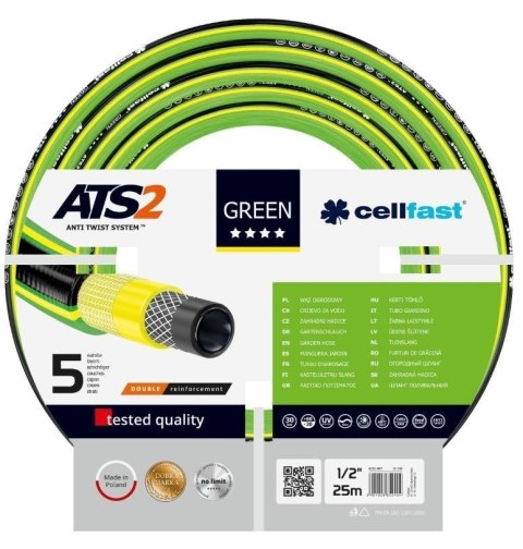 Wąż Ogrodowy GREEN 5 ATS2 1/2" 25mb UV Cellfast Wąż Ogrodowy GREEN 5 ATS2 1/2" 25mb UV Cellfast