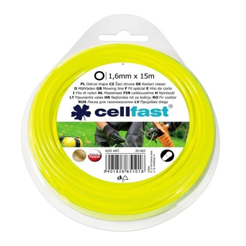 Żyłka do Podkaszarek Okrągła 1.6 mm x 15 mb Żyłka do Podkaszarek Okrągła 1.6 mm x 15 mb